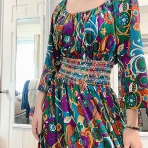 Vintage 70’s Women’s Multicoloured Dress